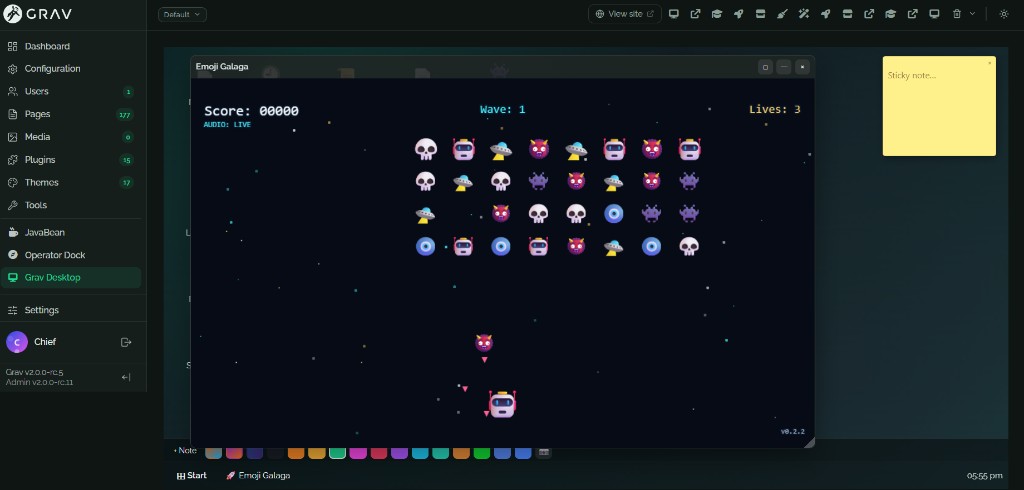 Emoji Galaga gameplay